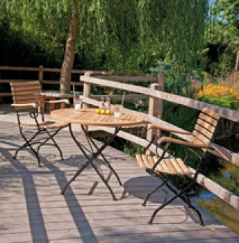 Oxford Eisen Teak Klappbank
